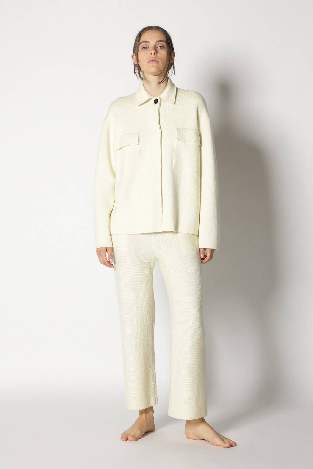 Sminfinity doubleface shirtjacket + garter cropped pants Auslauf