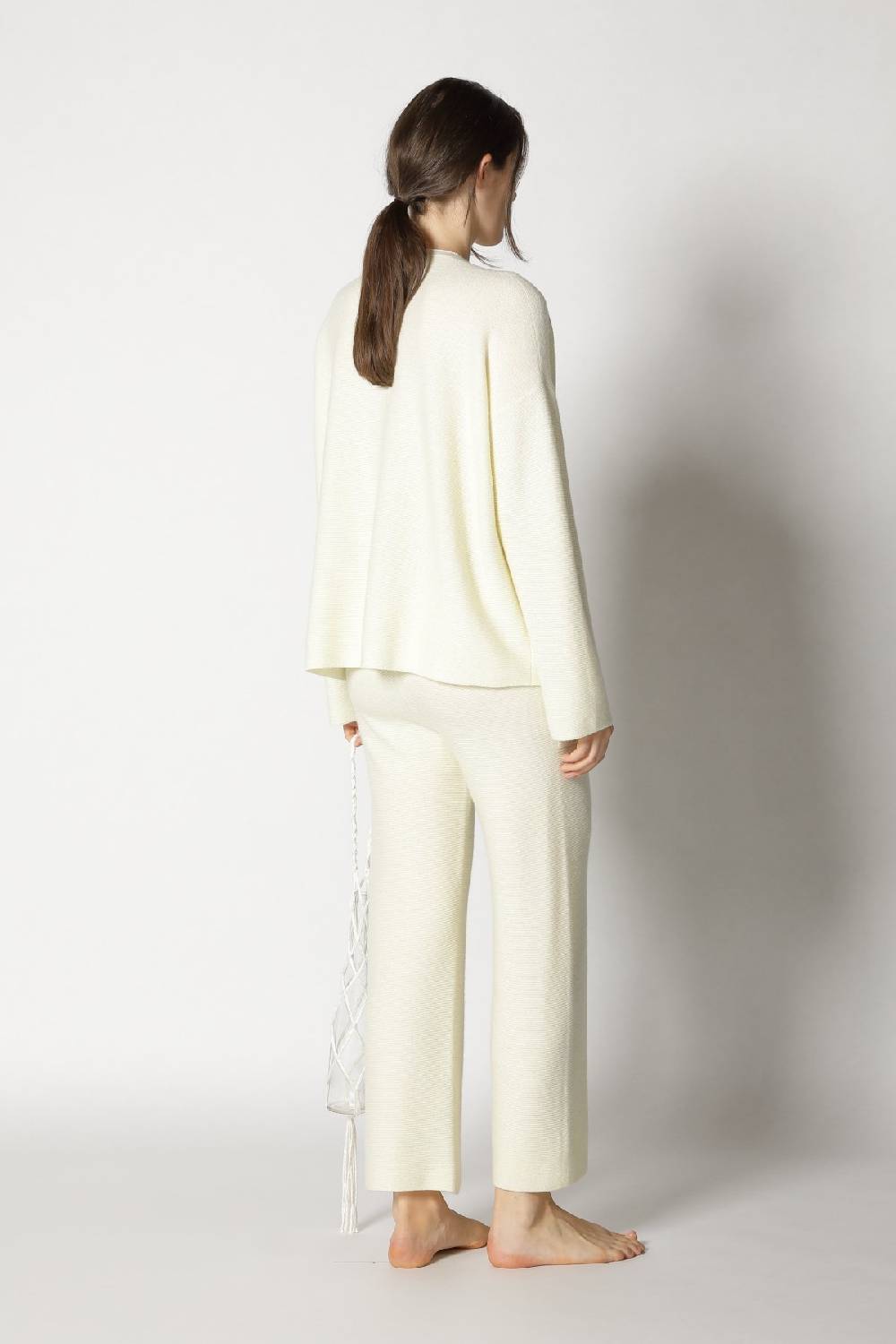 Sminfinity garter V neck + garter cropped pants Hotsell