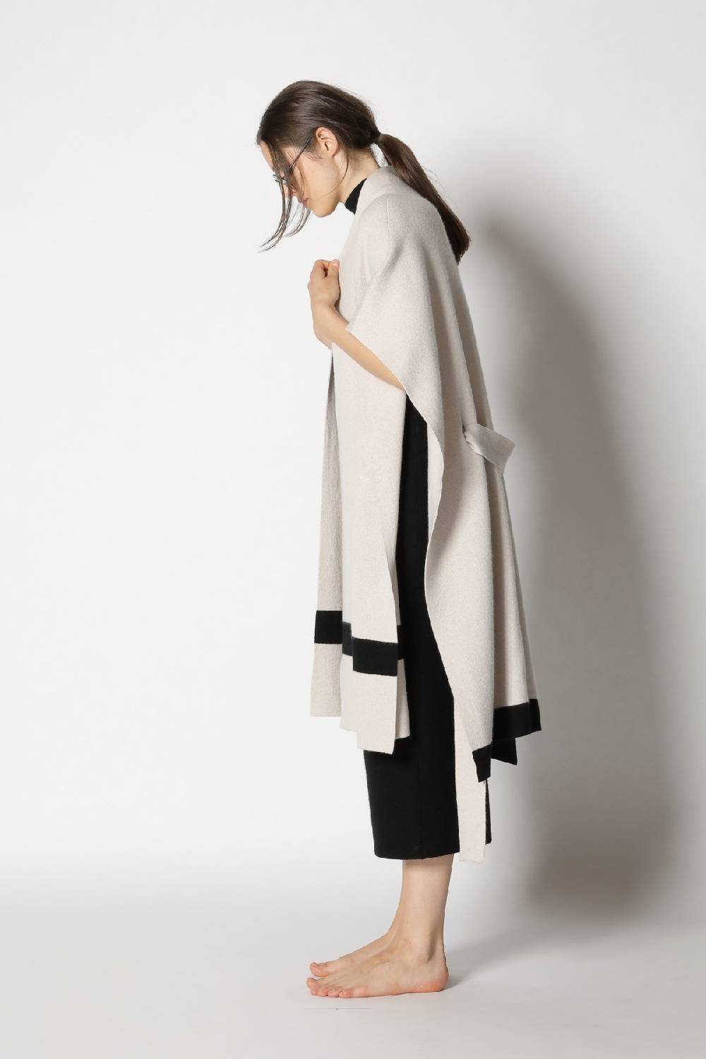 Sminfinity doubleface striped capecoat + garter maxi dress Rabatt