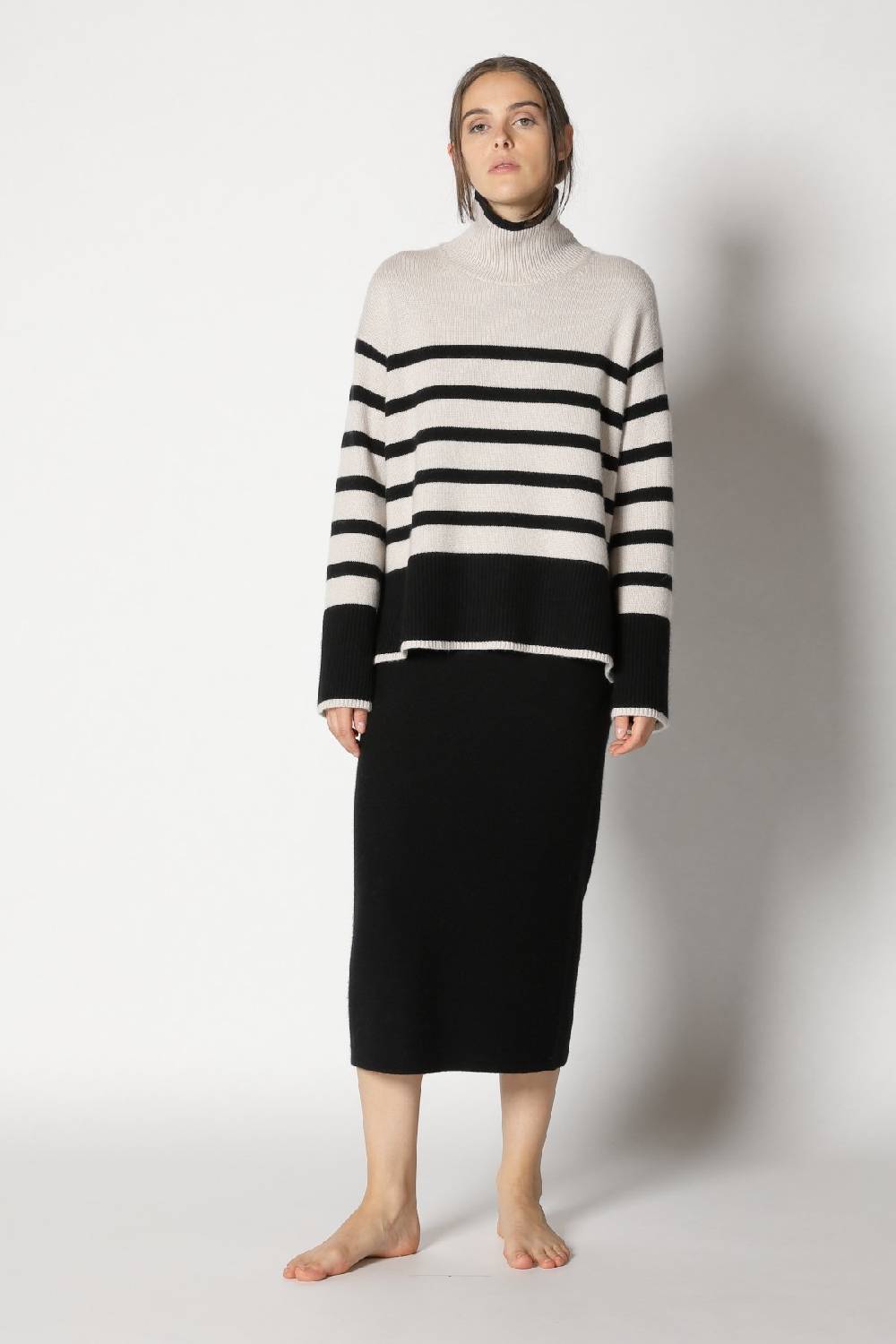 Sminfinity garter maxi dress + slouchy stripe turtle Günstig kaufen