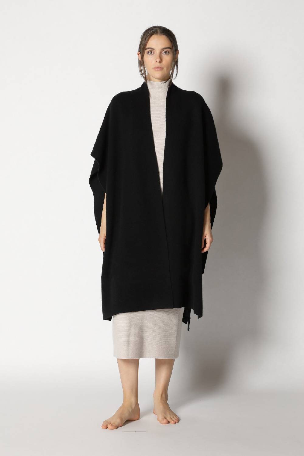 Sminfinity doubleface capecoat + garter maxi dress Flash Sale