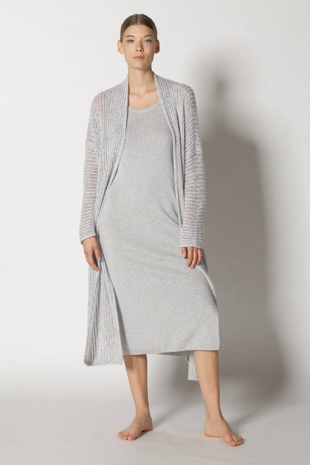 Sminfinity blurry airy coat + comfy maxi tank dress Cyber Monday