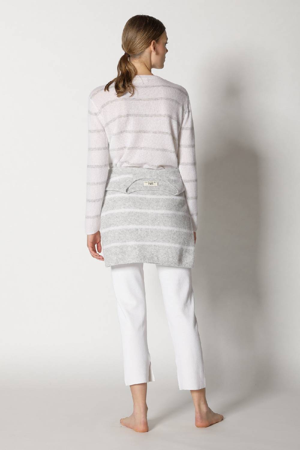 Sminfinity blurry stripe crewneck + silky cropped pants Muttertagsangebot