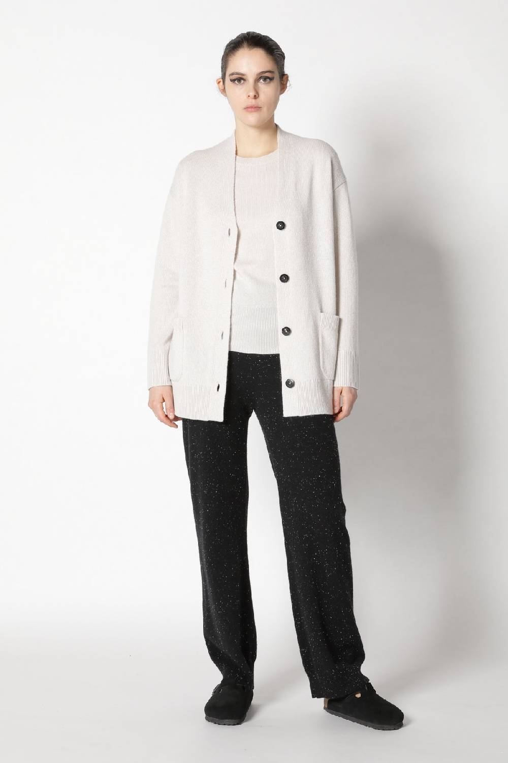 Sminfinity pure long cardy + infinite crew T + infinite palazzo pants Online Shopping