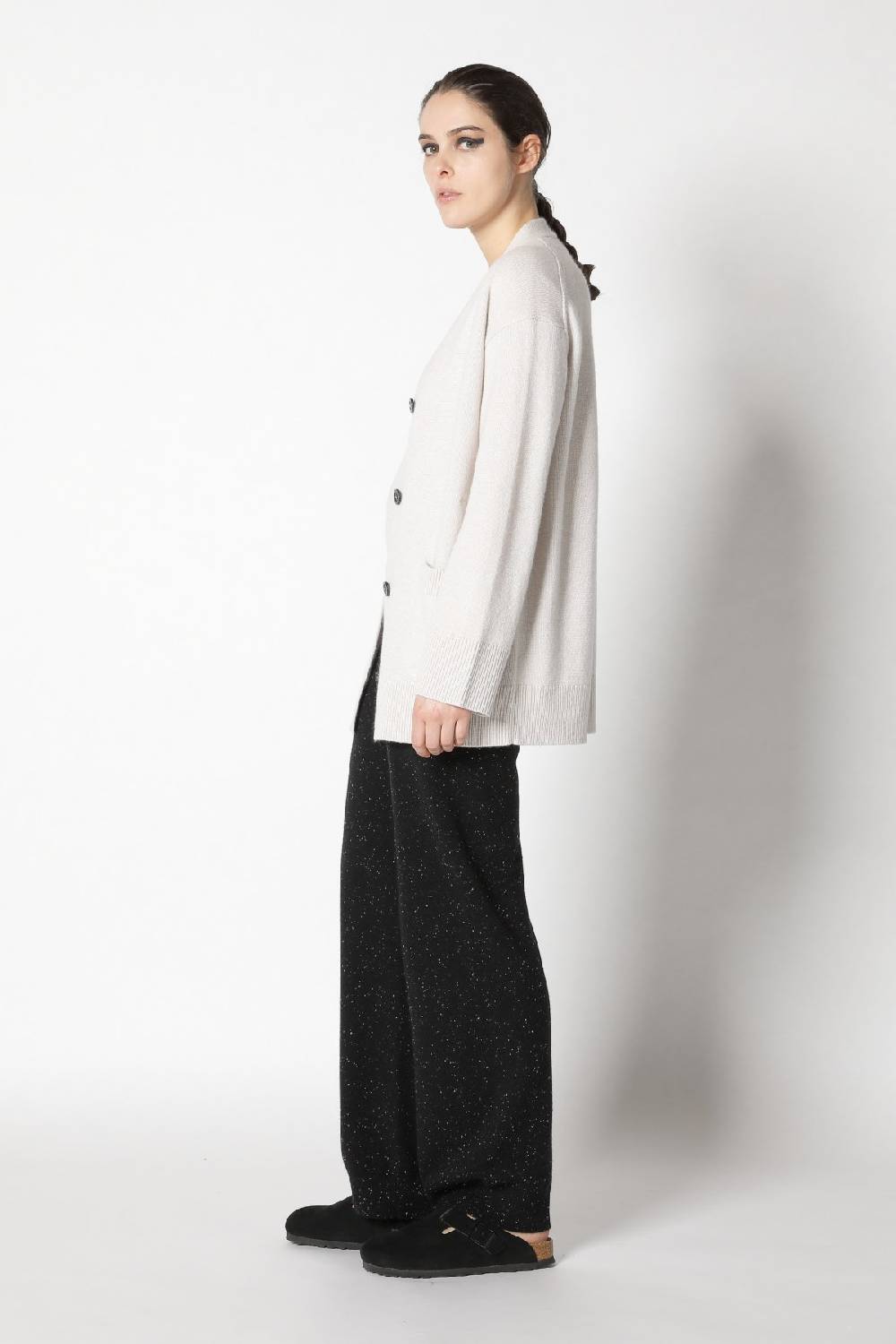 Sminfinity pure long cardy + infinite crew T + infinite palazzo pants Online Shopping