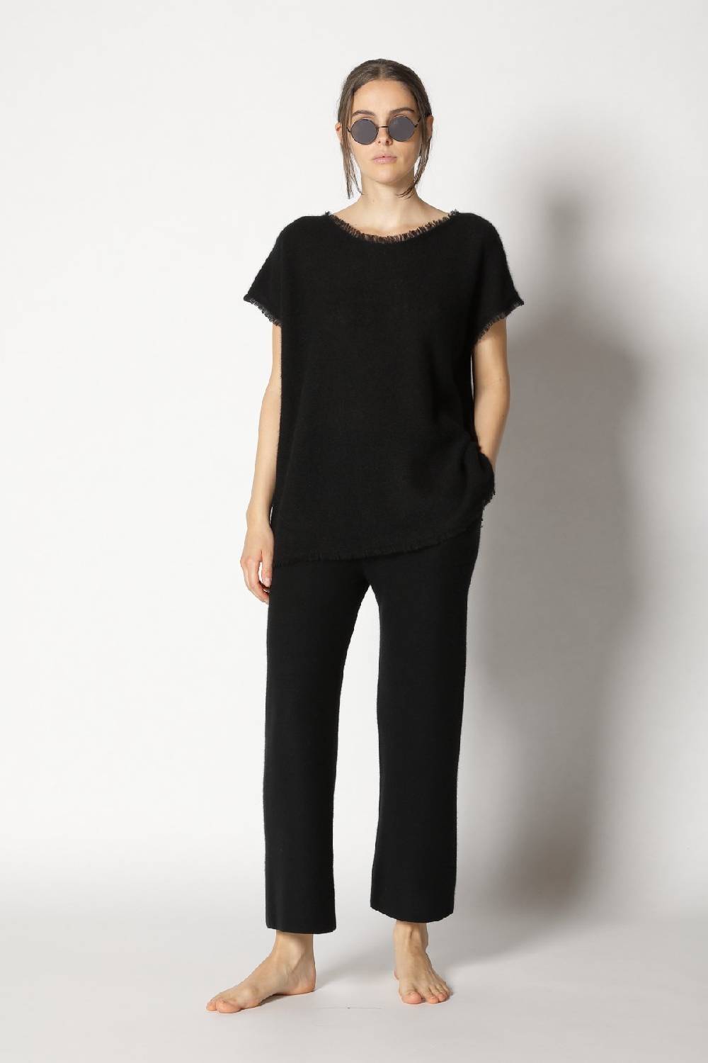 Sminfinity fluffy fringe top + garter cropped pants Valentinstagsangebot