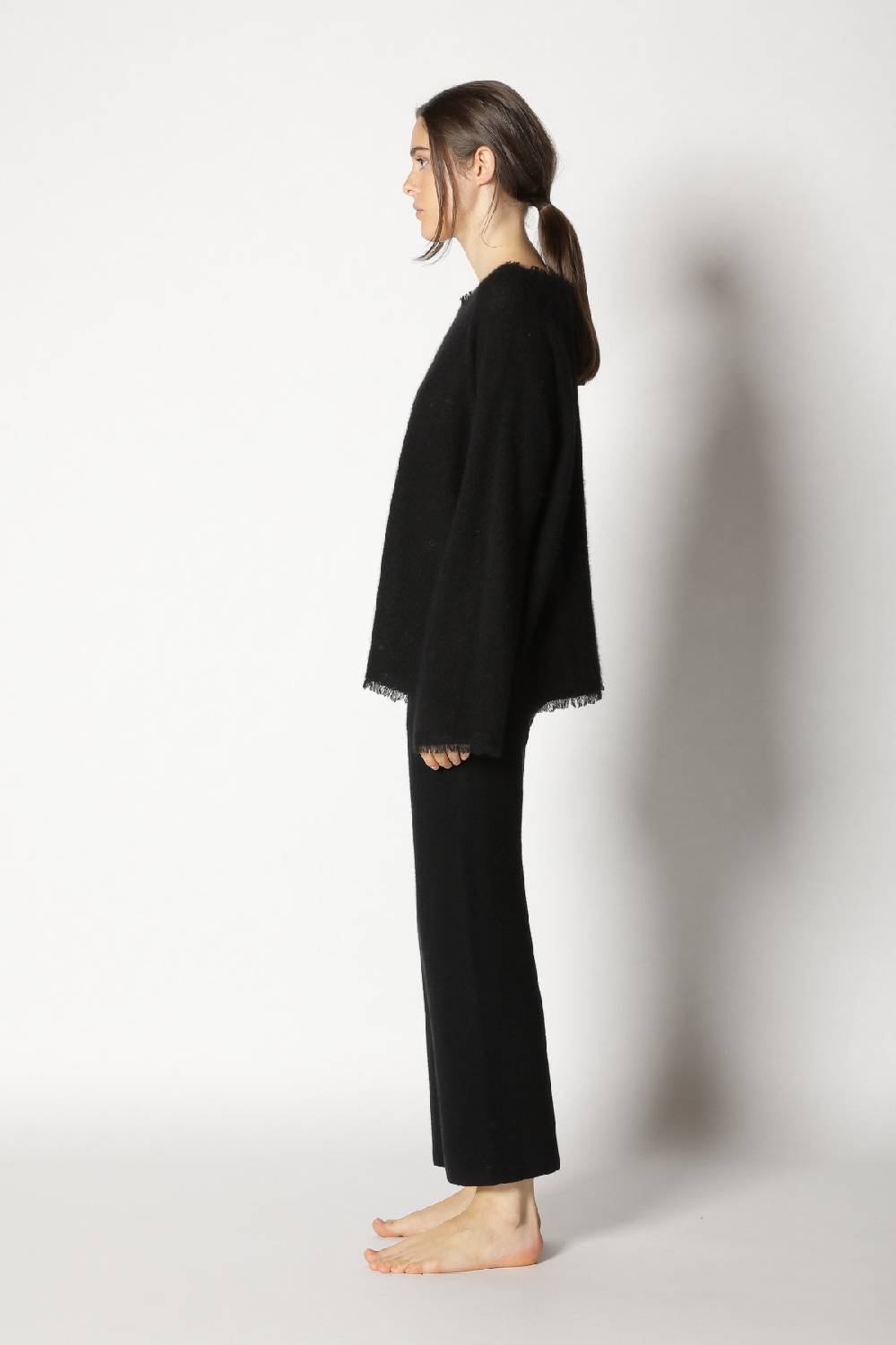 Sminfinity fluffy fringe boatneck + garter cropped pants Jubiläumsangebot