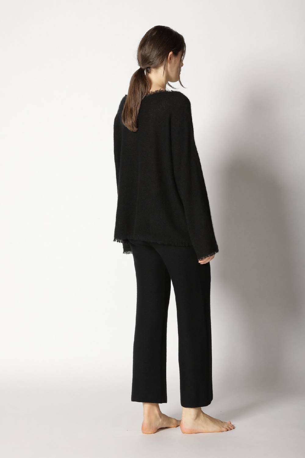Sminfinity fluffy fringe boatneck + garter cropped pants Jubiläumsangebot