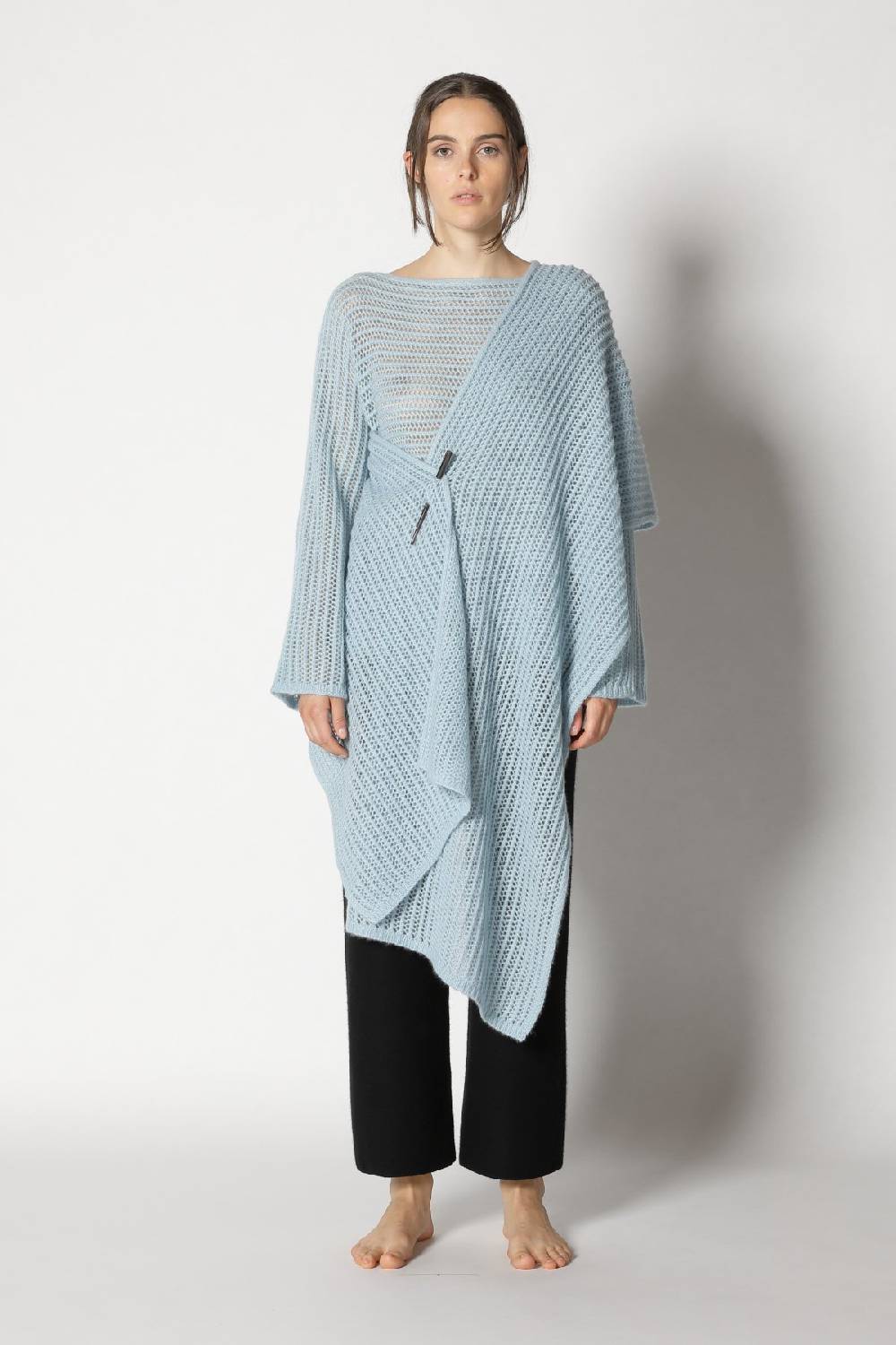 Sminfinity fluffy airy boatneck + fluffy airy plaid + garter cropped pants Lagerräumung