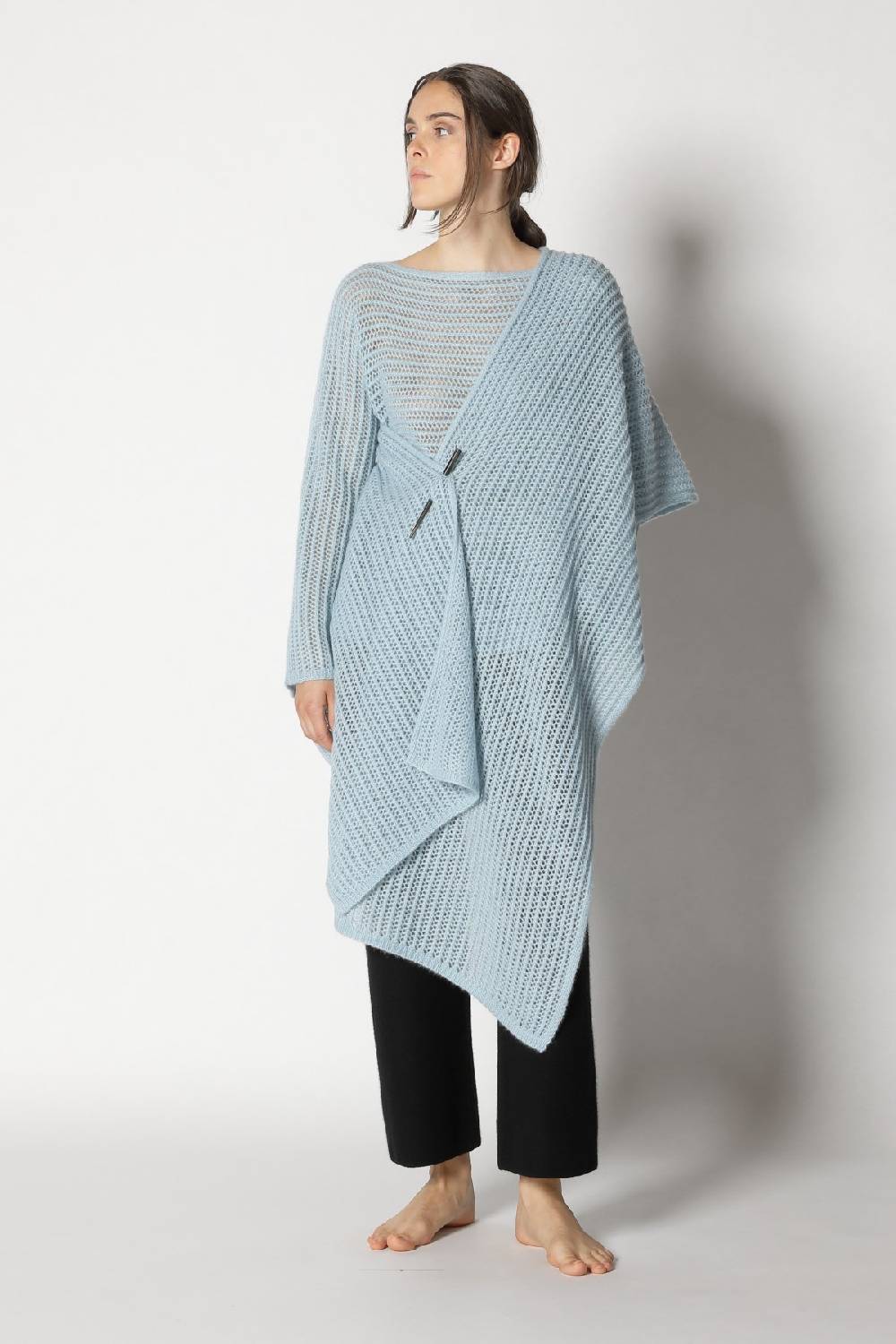 Sminfinity fluffy airy boatneck + fluffy airy plaid + garter cropped pants Lagerräumung