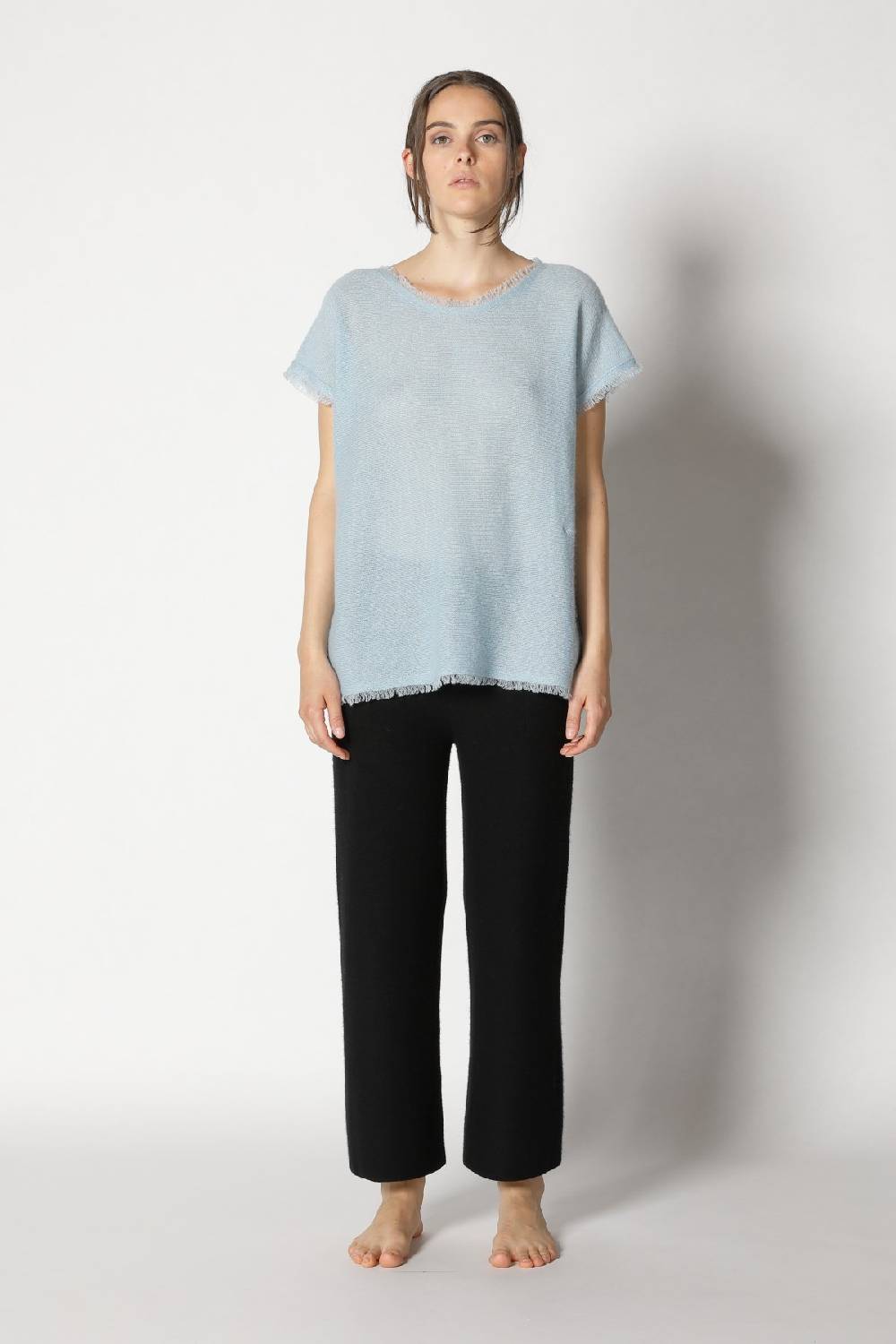 Sminfinity fluffy fringe top + garter cropped pants Top Angebot