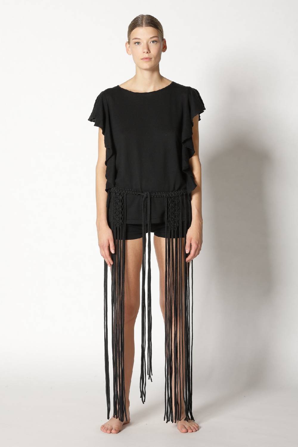 Sminfinity cool ruffle top + hang loose knot belt zollfrei