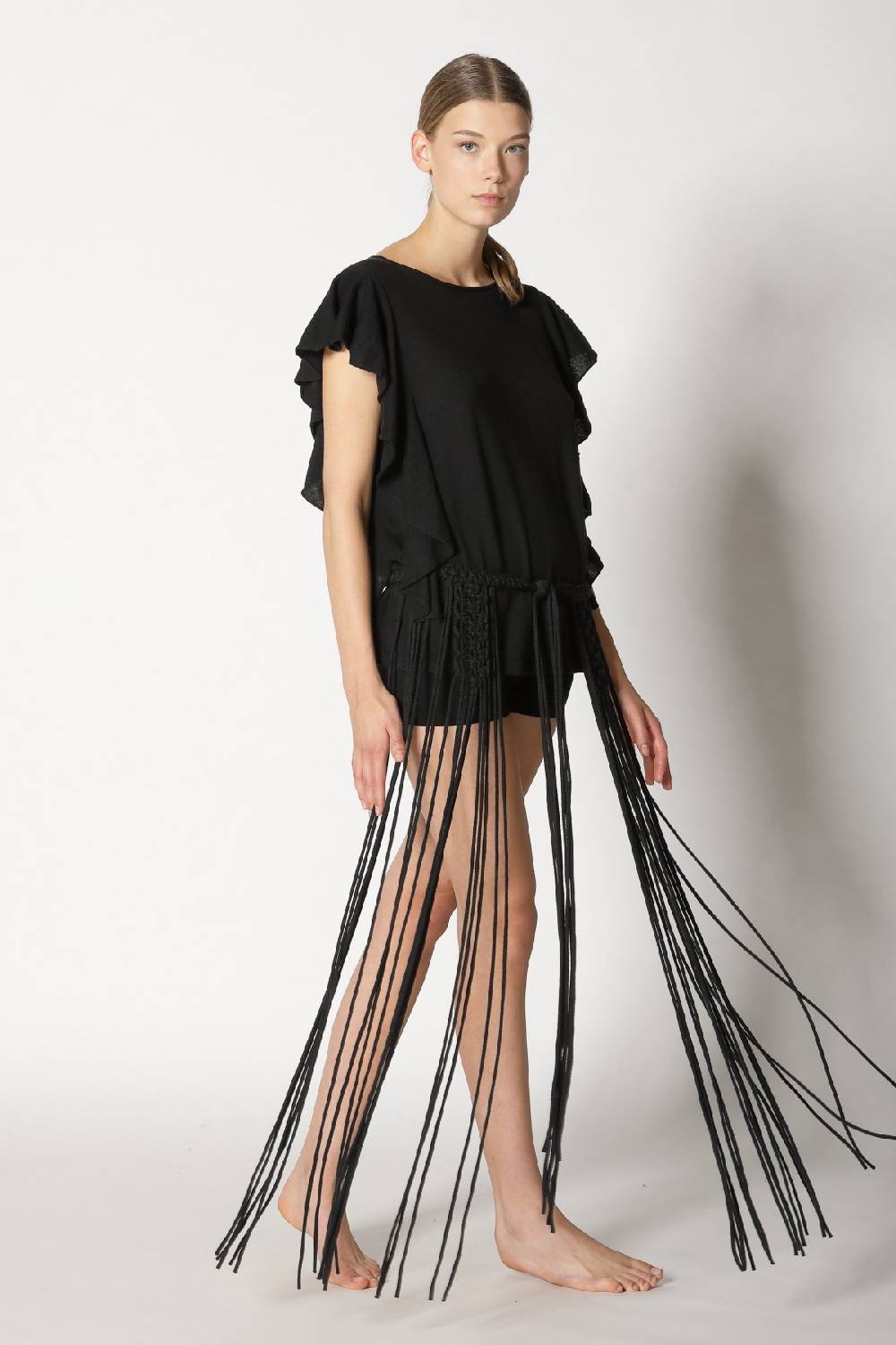 Sminfinity cool ruffle top + hang loose knot belt zollfrei