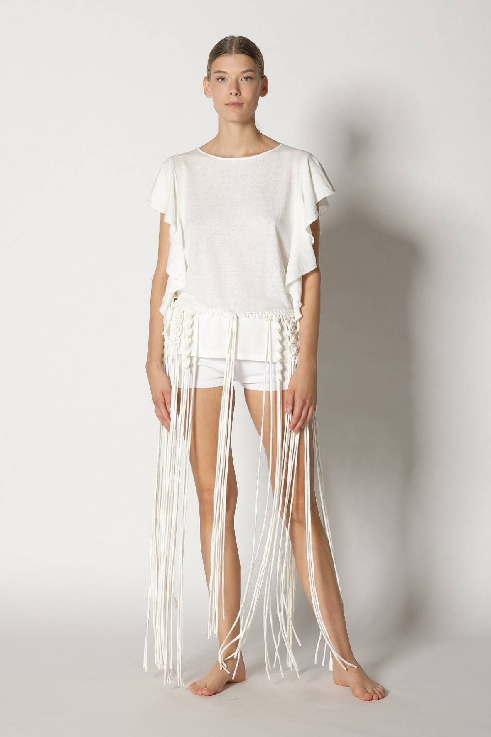Sminfinity cool ruffle top + hang loose knot belt Rabatte dieses Monats