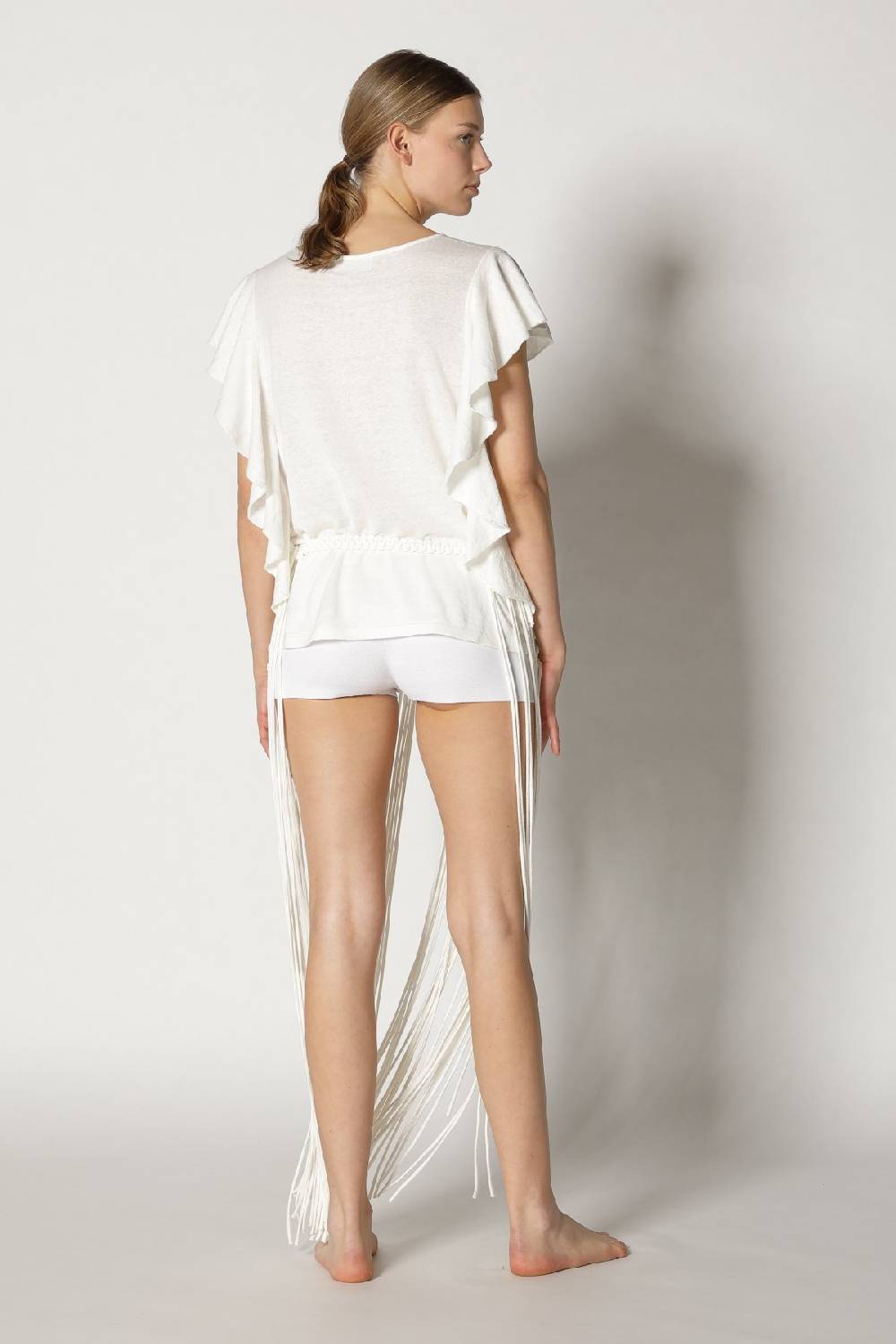 Sminfinity cool ruffle top + hang loose knot belt Rabatte dieses Monats