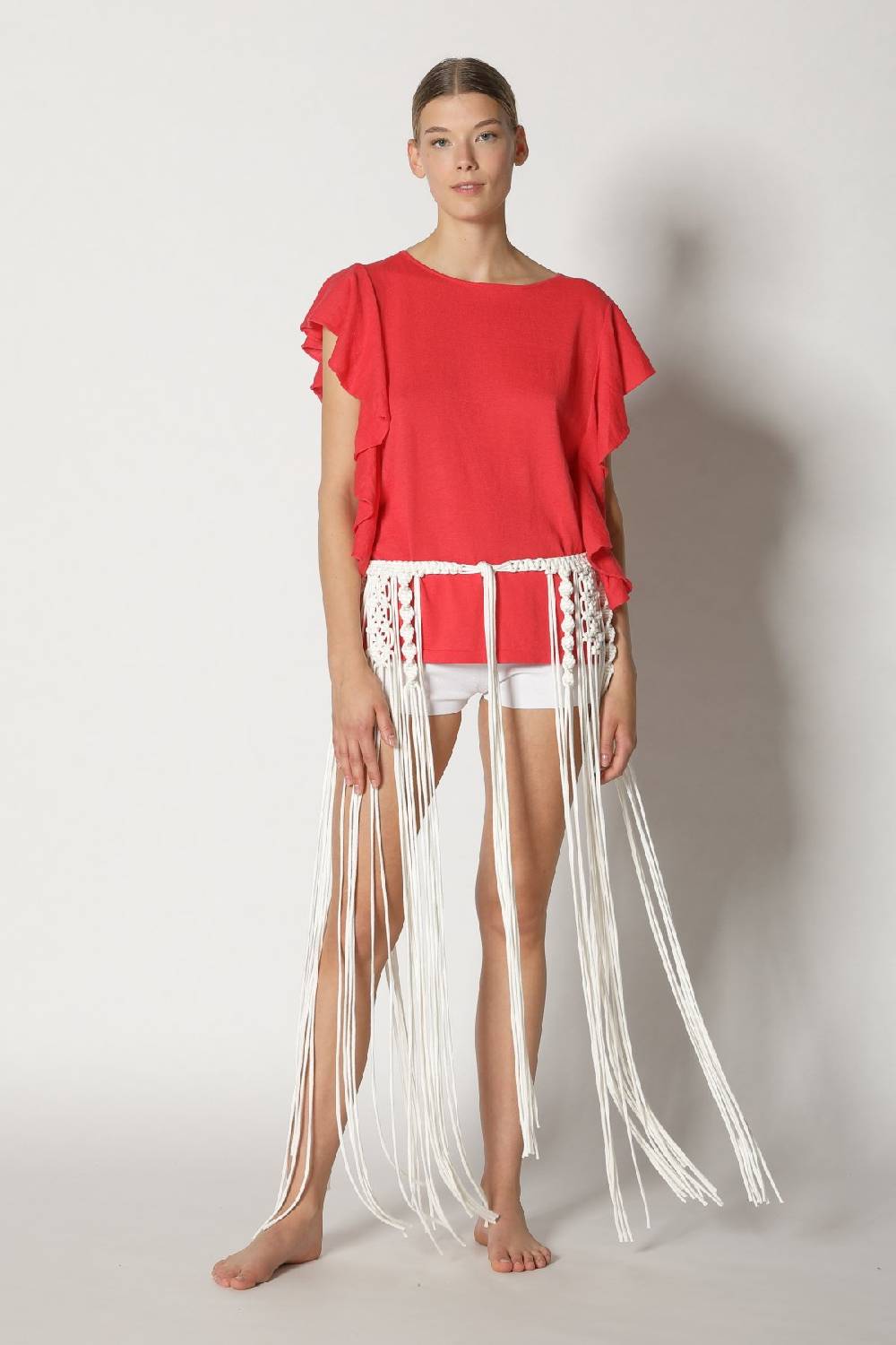 Sminfinity cool ruffle top + hang loose knot belt Auslauf