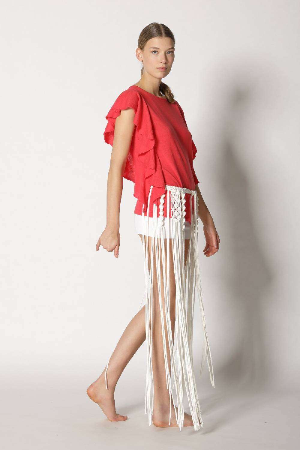 Sminfinity cool ruffle top + hang loose knot belt Auslauf