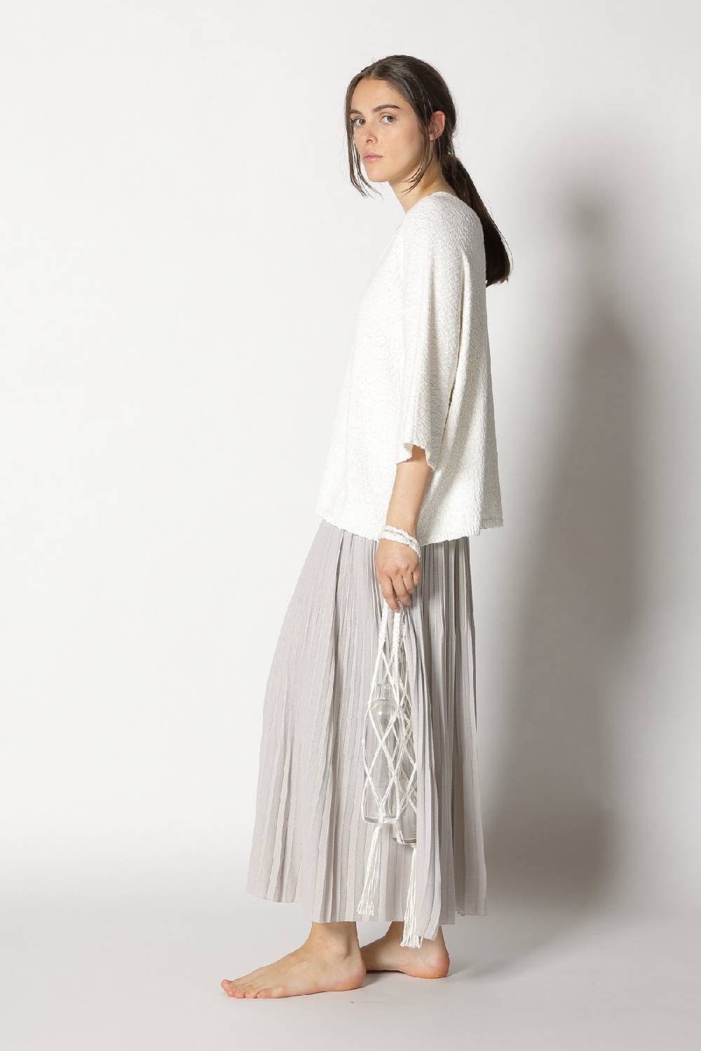 Sminfinity nubbly V neck + pima pleat skirt Angebote