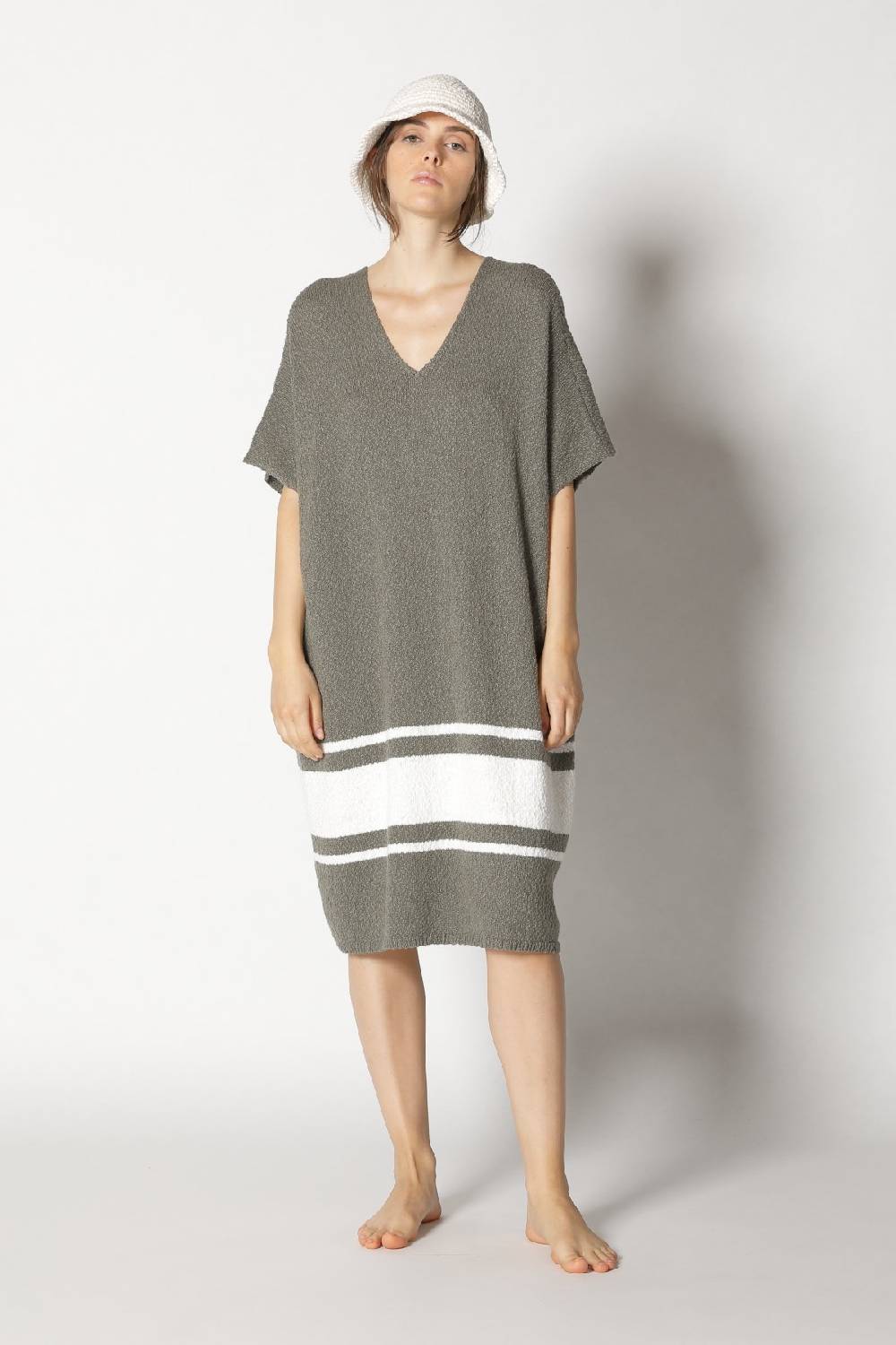 Sminfinity nubbly striped cape dress Schlussverkauf
