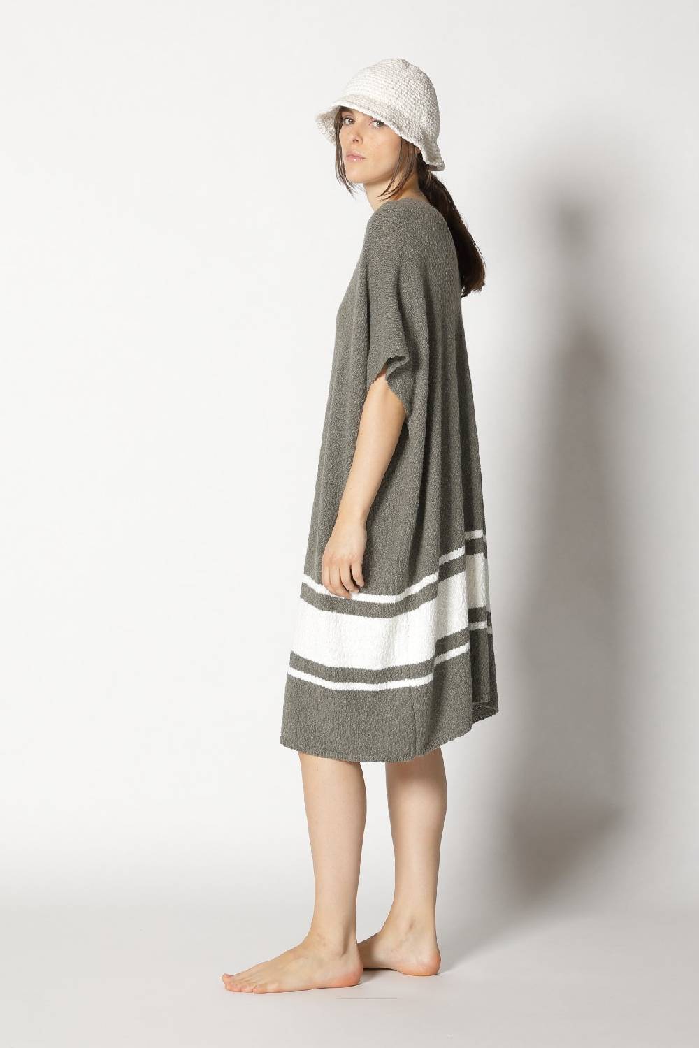 Sminfinity nubbly striped cape dress Schlussverkauf