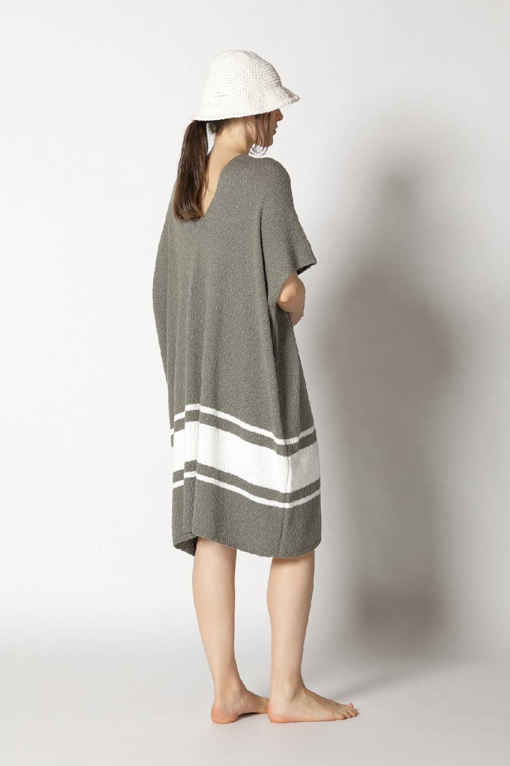 Sminfinity nubbly striped cape dress Schlussverkauf