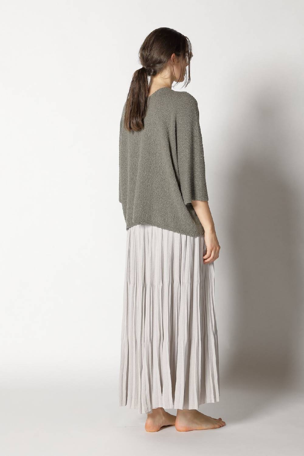 Sminfinity nubbly V neck + pima pleat skirt Günstiger Verkauf