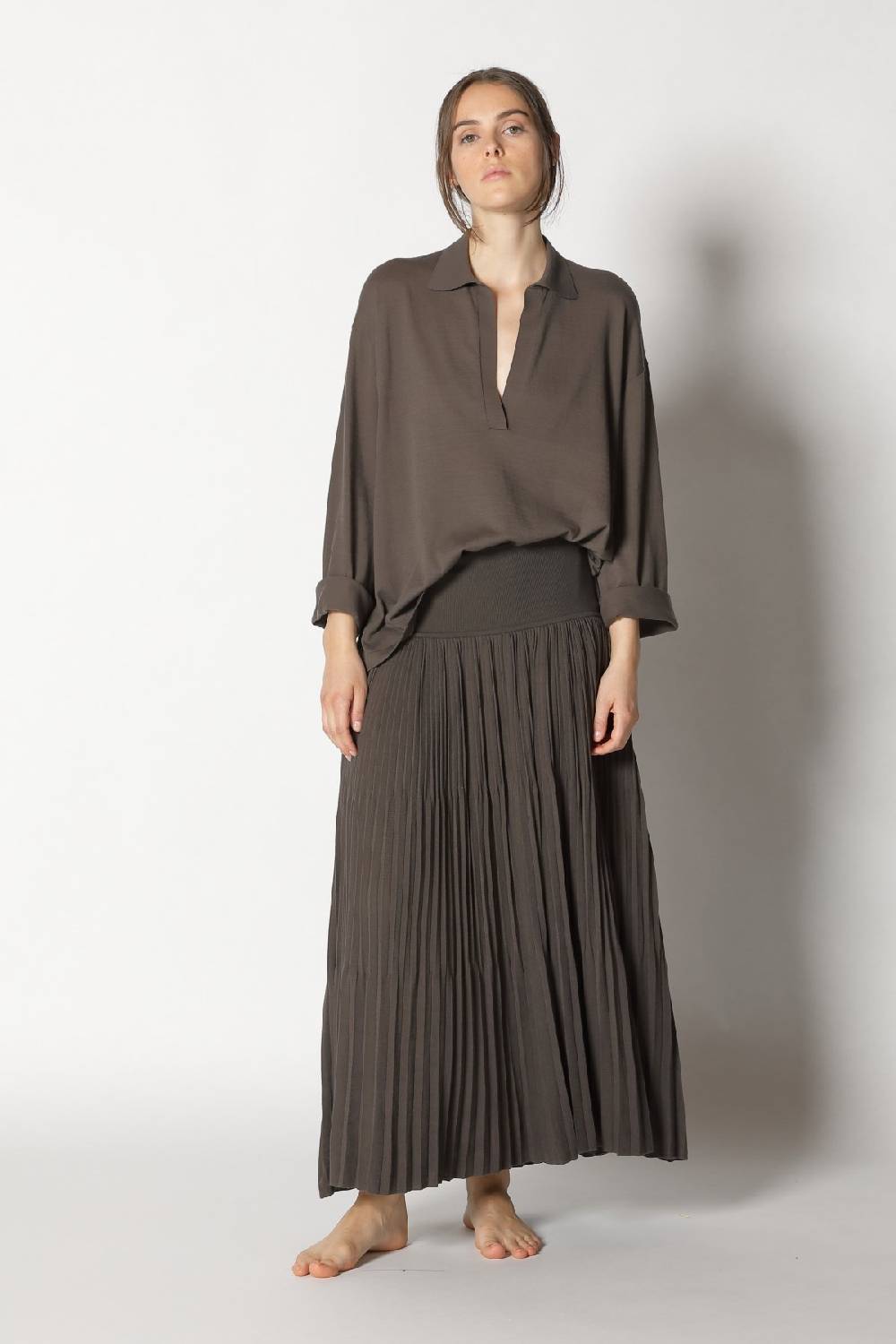 Sminfinity pima shirt + pima pleat skirt Fabrikverkauf