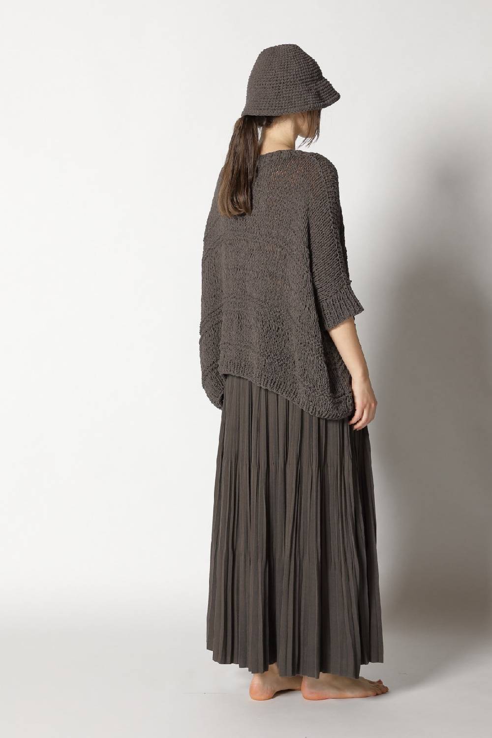 Sminfinity loose knit cape jumper + pima pleat skirt Blitzverkäufe