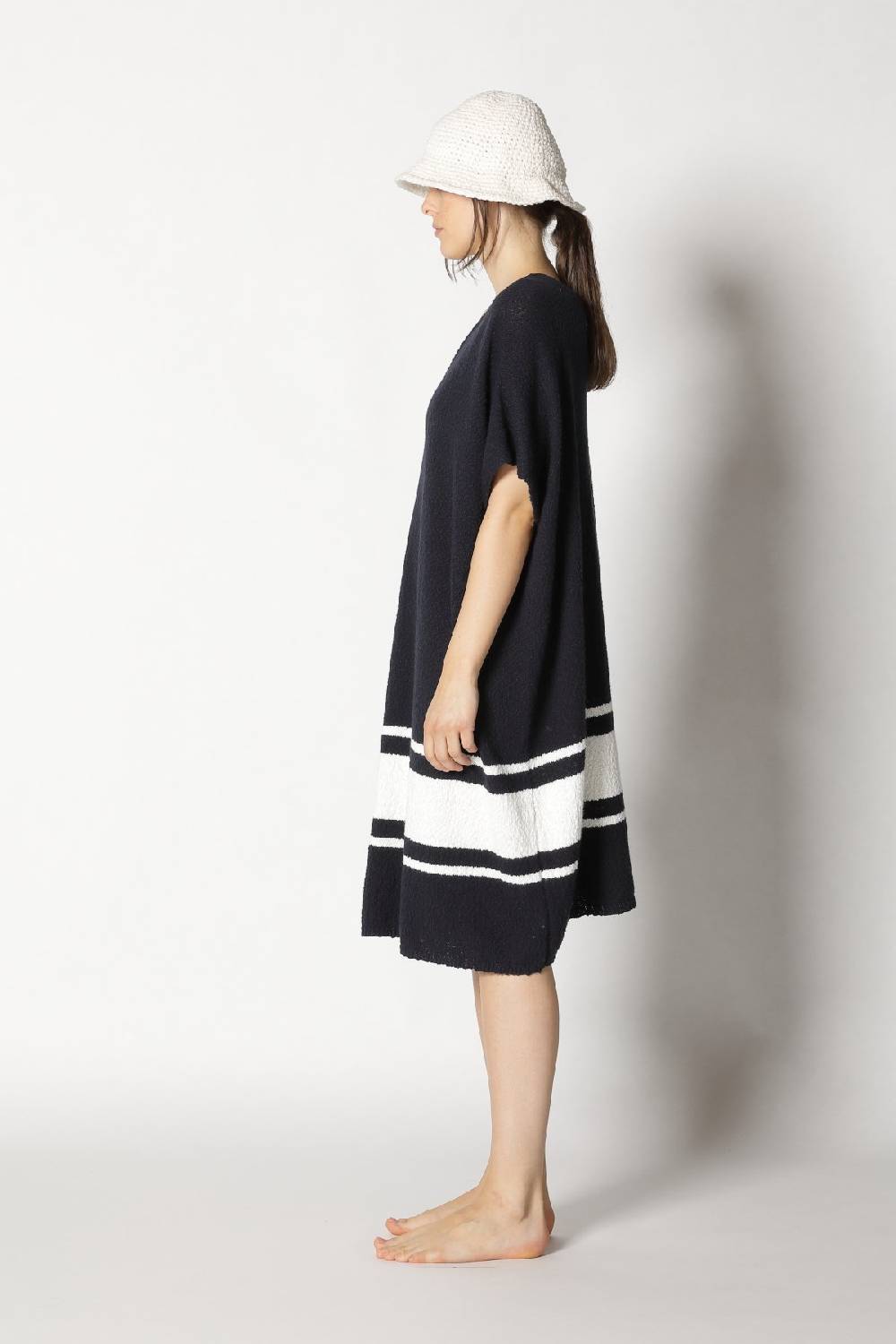 Sminfinity nubbly striped cape dress Limitierter Zeitrabatt