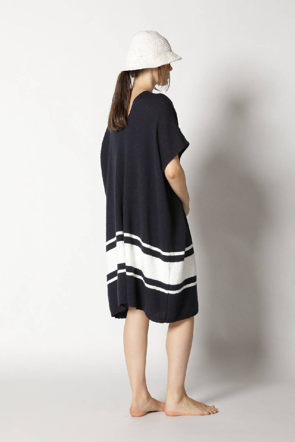 Sminfinity nubbly striped cape dress Limitierter Zeitrabatt
