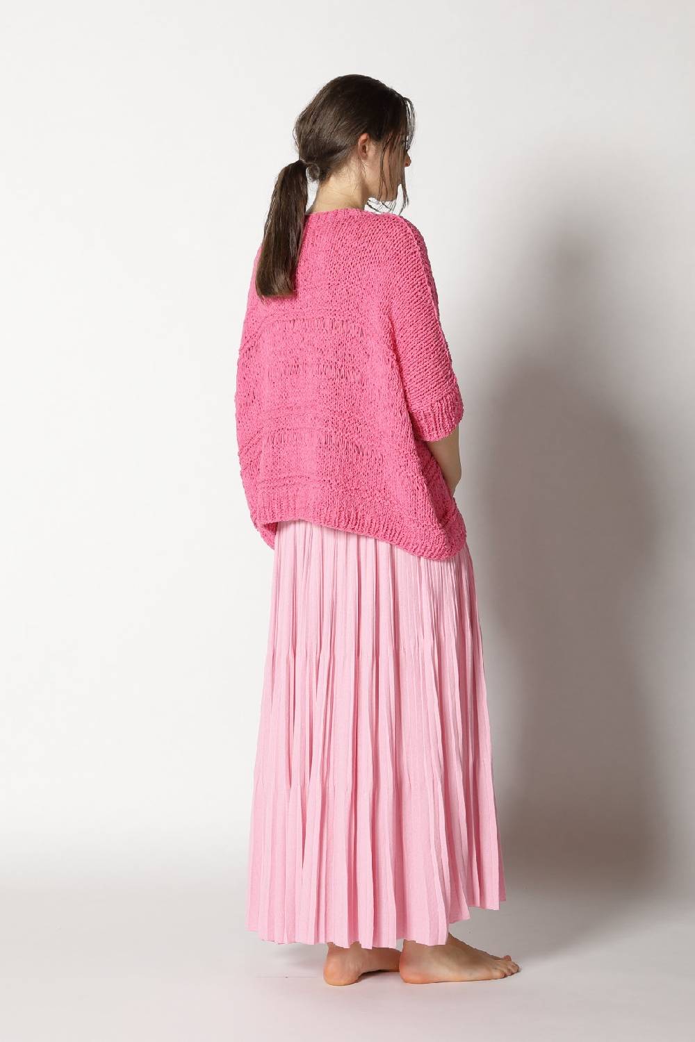 Sminfinity loose knit cape jumper + pima pleat skirt Sonderangebot