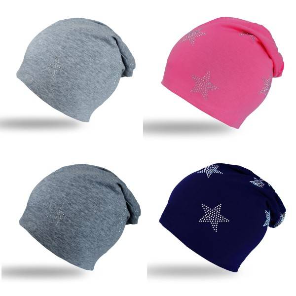 Sonia Originelli Beanie Kind "Mini Sterne" Kindermütze Strasssteine VIP-Rabatte