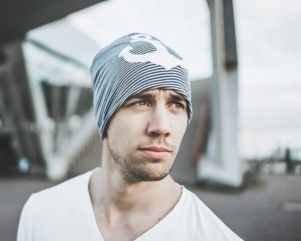 Sonia Originelli Beanie Mütze "Anker Maritim" Streifen Jersey Unisex Tiefpreis