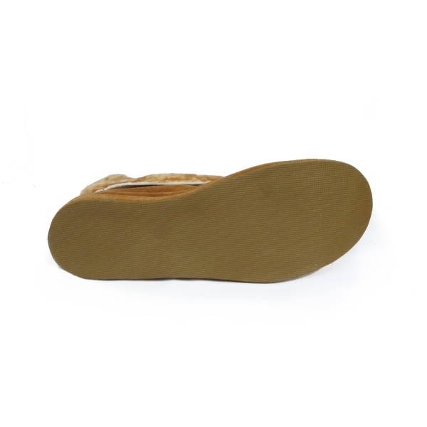 Sonia Originelli Damenpantoffel geschlossen Fellkranz Schuhe Schaf Lammfell EVA Sohle Leder Sonderangebot der Fabrik