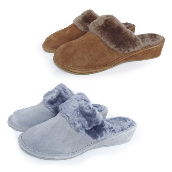 Sonia Originelli Damenpantoffel Schuhe Schaf Lammfell EVA Sohle Leder Vierteljährliche Förderung