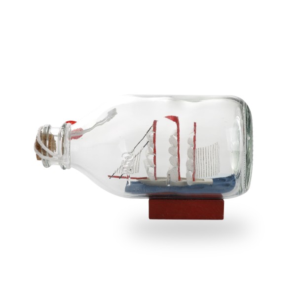 Sonia Originelli Buddelschiff Flaschenschiff "Hamburg" Rumflasche 14cm Fabrikpreis