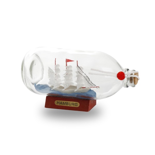 Sonia Originelli Buddelschiff Flaschenschiff "Hamburg" Rumflasche 18cm Sonderangebot