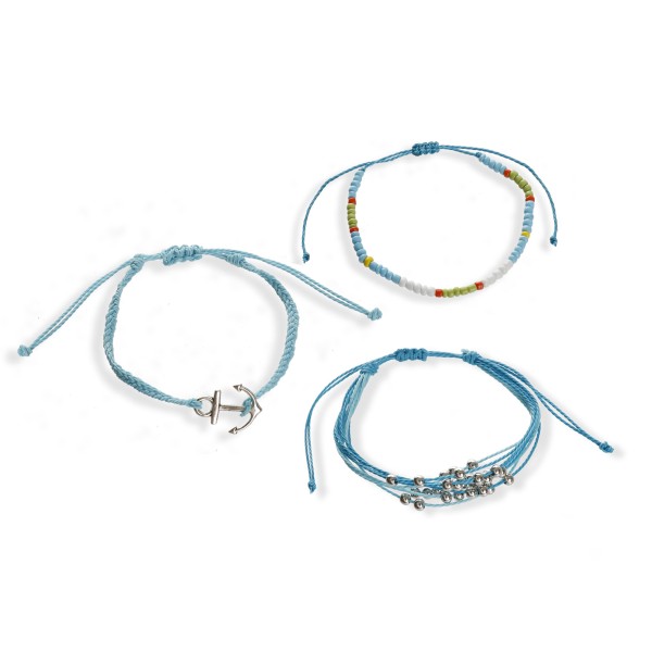 Sonia Originelli 4er Set Armbänder maritim Anker Perlen Exklusivangebot