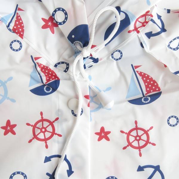 Sonia Originelli Kinder Regenjacke "Maritim" Regenschutz Mantel Anker Räumungsverkauf