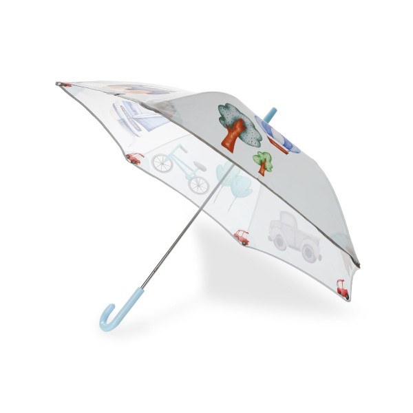 Sonia Originelli Kinder Regenschirm reflektierend Sicherheitsschirm Autos Fahrzeuge Ballon Segelboot Tägliche Deals