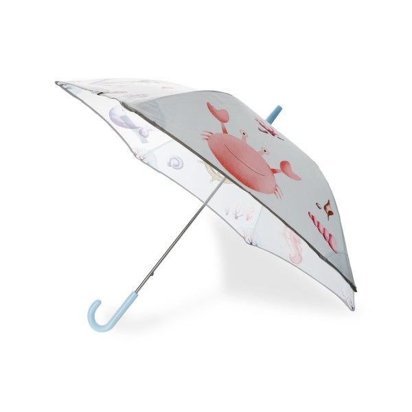 Sonia Originelli Kinder Regenschirm reflektierend Sicherheitsschirm maritim Fische Krabbe Leuchtturm VIP-Rabatte