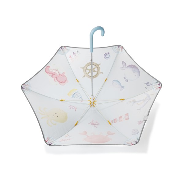 Sonia Originelli Kinder Regenschirm reflektierend Sicherheitsschirm maritim Fische Krabbe Leuchtturm VIP-Rabatte