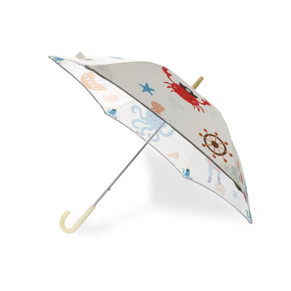 Sonia Originelli Kinder Regenschirm reflektierend Sicherheitsschirm Pirat Schatz Augenklappe Seeräuber Super Sparpreis
