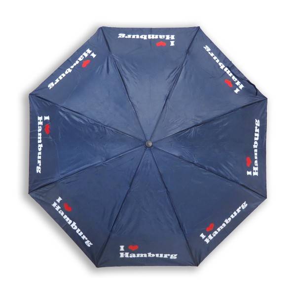 Sonia Originelli Taschenschirm "I love Hamburg" Regenschirm Schutz Stadt Sonderangebot der Fabrik