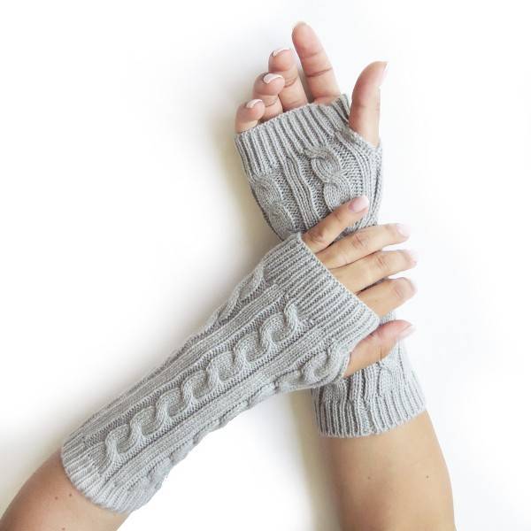 Sonia Originelli Armstulpe Handschuhe Strick Uni Gemütlich Lang Clearance-Verkauf