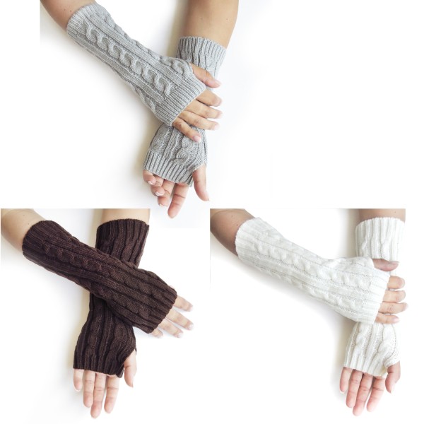 Sonia Originelli Armstulpe Handschuhe Strick Uni Gemütlich Lang Clearance-Verkauf
