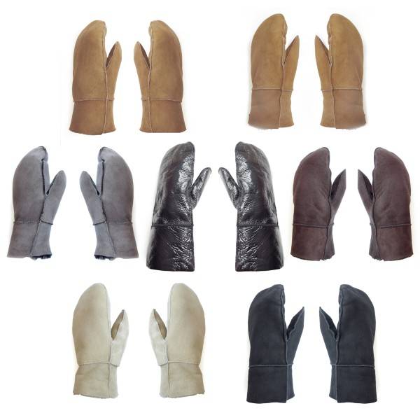 Sonia Originelli Fausthandschuh Schaf Lammfell Fäustlinge Leder Handschuhe Black Friday Preise