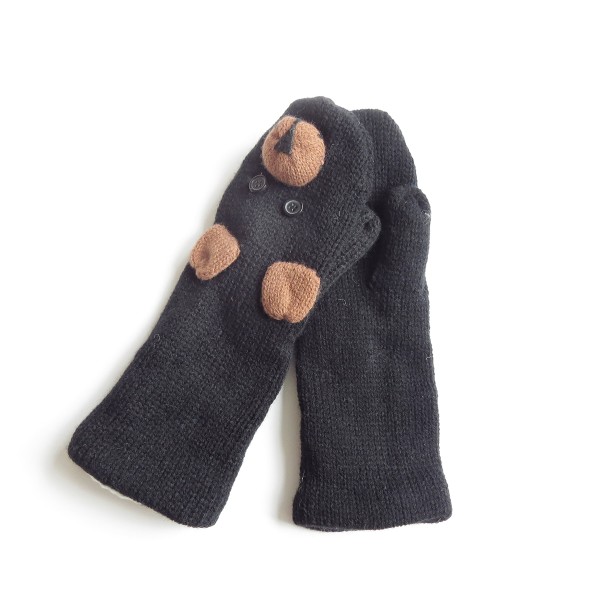 Sonia Originelli Fausthandschuhe Eule Giraffe Bär Tiere Fäustel Fleece Strick zollfrei