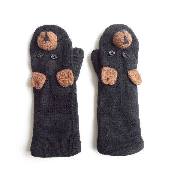 Sonia Originelli Fausthandschuhe Eule Giraffe Bär Tiere Fäustel Fleece Strick zollfrei