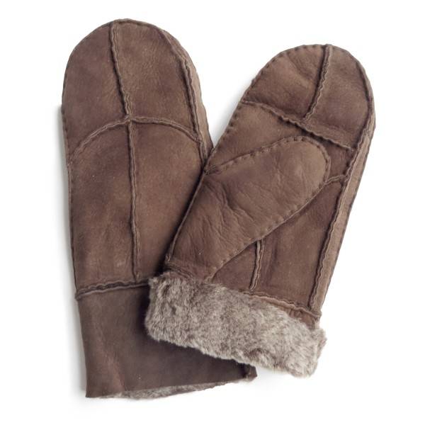 Sonia Originelli Fausthandschuhe Lammfell Schaffell echt Leder Patchwork Design Fäustlinge Rabatte dieses Monats